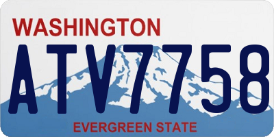 WA license plate ATV7758