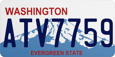 WA license plate ATV7759