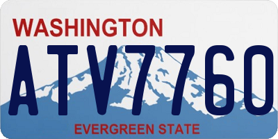 WA license plate ATV7760