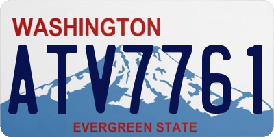 WA license plate ATV7761