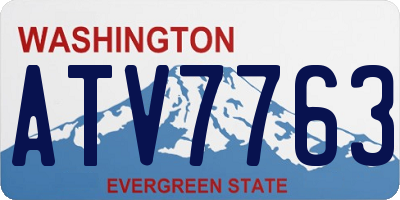 WA license plate ATV7763