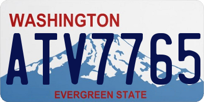 WA license plate ATV7765