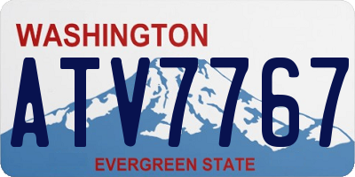 WA license plate ATV7767