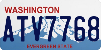 WA license plate ATV7768