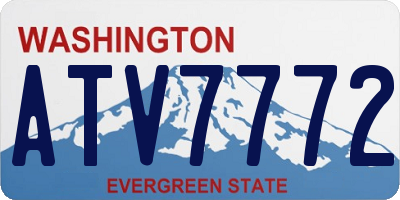 WA license plate ATV7772