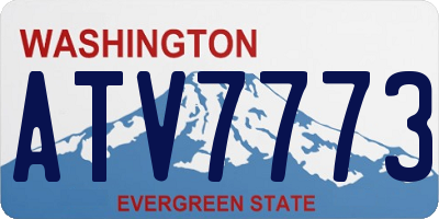 WA license plate ATV7773