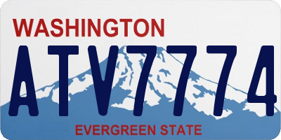 WA license plate ATV7774