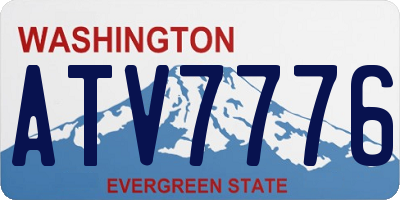 WA license plate ATV7776