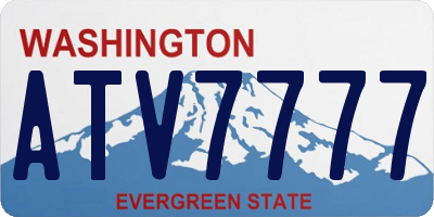 WA license plate ATV7777