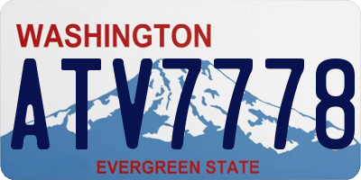 WA license plate ATV7778