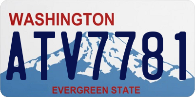 WA license plate ATV7781