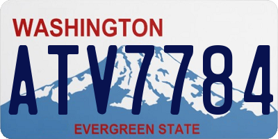 WA license plate ATV7784