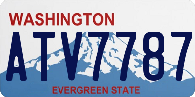WA license plate ATV7787
