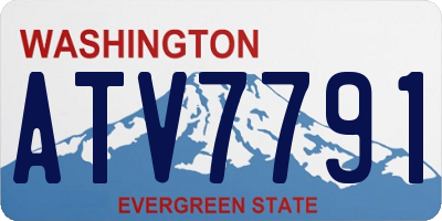 WA license plate ATV7791