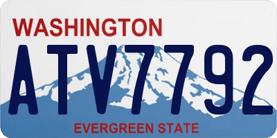 WA license plate ATV7792