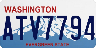 WA license plate ATV7794