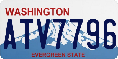 WA license plate ATV7796