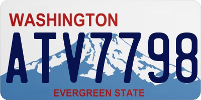 WA license plate ATV7798