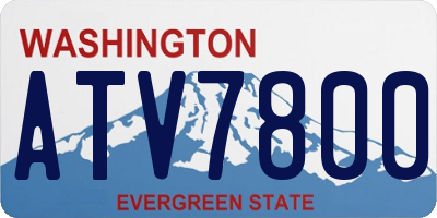 WA license plate ATV7800