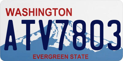WA license plate ATV7803
