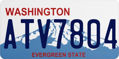 WA license plate ATV7804