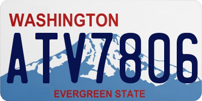WA license plate ATV7806