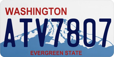WA license plate ATV7807