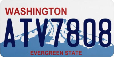 WA license plate ATV7808