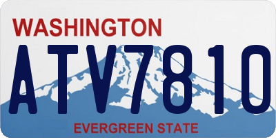 WA license plate ATV7810