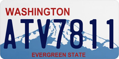 WA license plate ATV7811