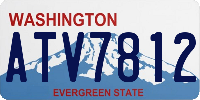 WA license plate ATV7812