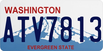 WA license plate ATV7813