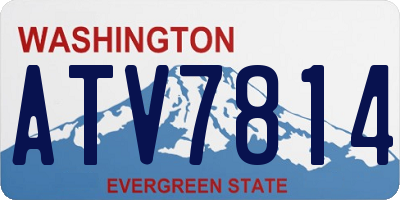 WA license plate ATV7814