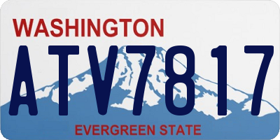 WA license plate ATV7817