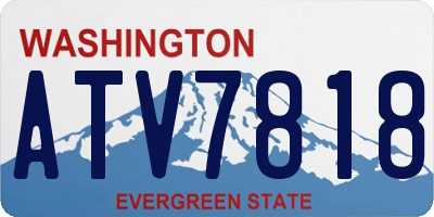 WA license plate ATV7818