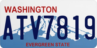 WA license plate ATV7819