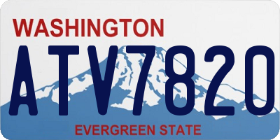 WA license plate ATV7820