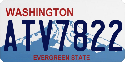 WA license plate ATV7822