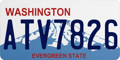 WA license plate ATV7826