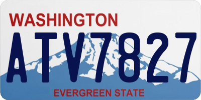 WA license plate ATV7827