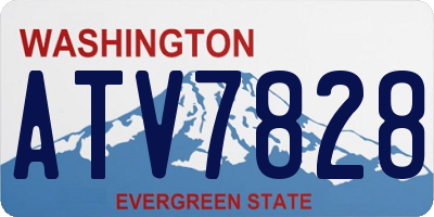 WA license plate ATV7828