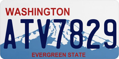 WA license plate ATV7829