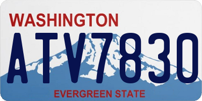 WA license plate ATV7830