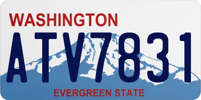 WA license plate ATV7831
