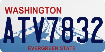 WA license plate ATV7832