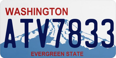 WA license plate ATV7833