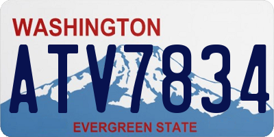 WA license plate ATV7834