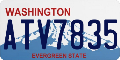 WA license plate ATV7835