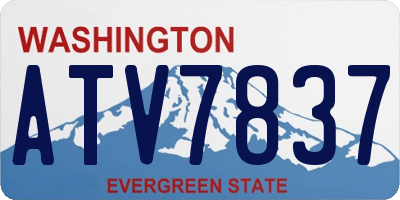 WA license plate ATV7837