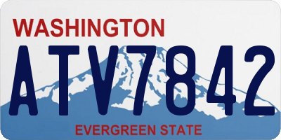WA license plate ATV7842